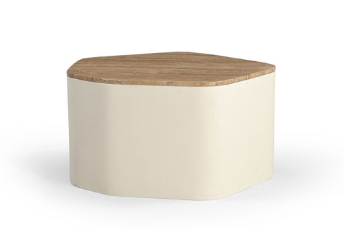 Giga Meubel Salontafel Cersei - Organisch - Travertin - 76cm