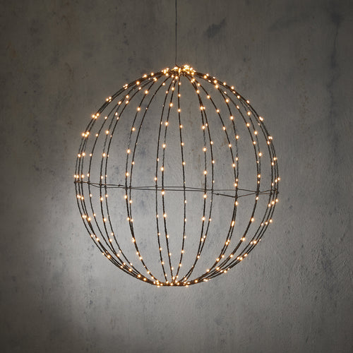 Luca Lighting Kerstverlichting Bal met Warm Witte LED Lampjes - Ø50 cm - Zwart - vtwonen shop