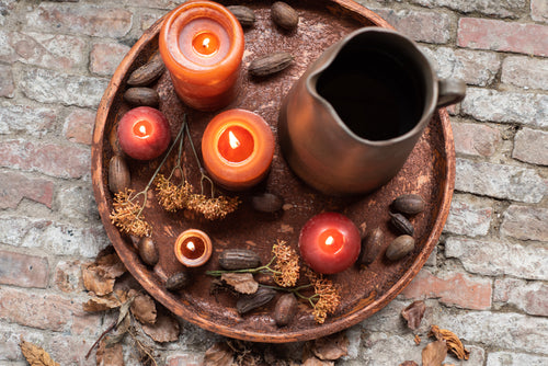 J-Line cilinderkaars - bruin - small - 18U - 6 stuks