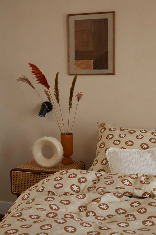 Walra - Dekbedovertrek Bubble Stars - 200x220 cm - Beige