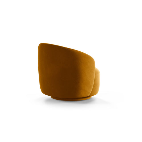 Cosmopolitan Design - Draaistoel Savona flueel geel - 83x86x76.5cm