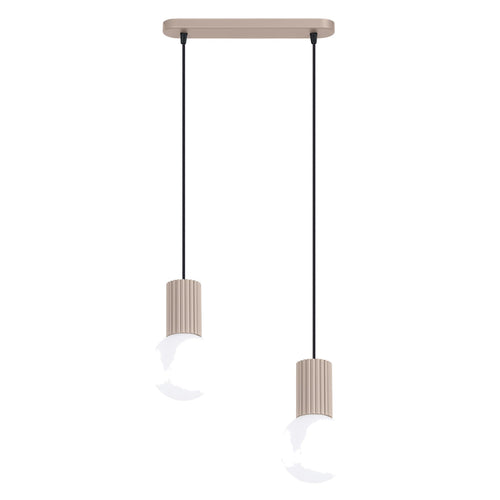 Sollux Lighting Hanglamp HALO 2L taupe - 33,5x6x120cm