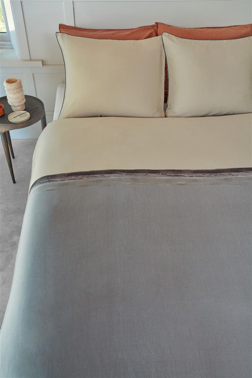 vtwonen dekbedovertrek Duo Colour - 140x200/220 cm - grijs