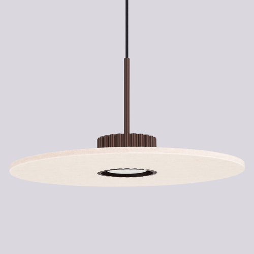 Sollux Lighting Hanglamp OVO 1 brązowa/beżowa filc Gx53 - 40x40x125cm