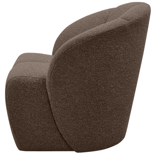 WOOOD draaifauteuil Mojo - Bouclé - Bruin Melange - 75x68x77 cm - vtwonen shop