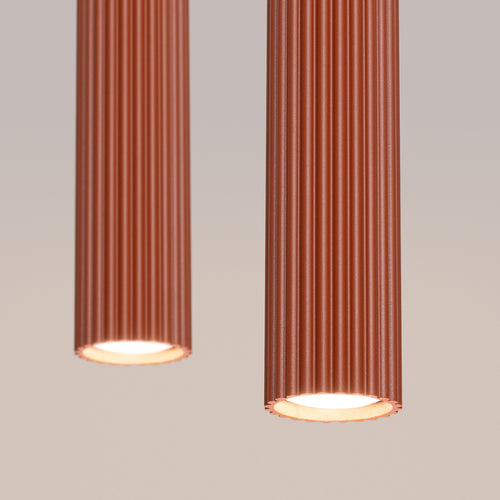 Sollux Lighting Hanglamp KARBON 2 rood oker - 30x6,5x90cm