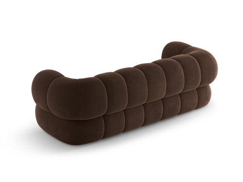 Cosmopolitan Design Bank Koge 3-zits, flueel chocolade - 95x210x70cm