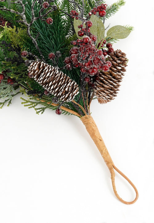 Mica Decorations Bodi Druppelvormige Kerstslinger - L110 x B18 x H10 cm - Bordeaux - vtwonen shop