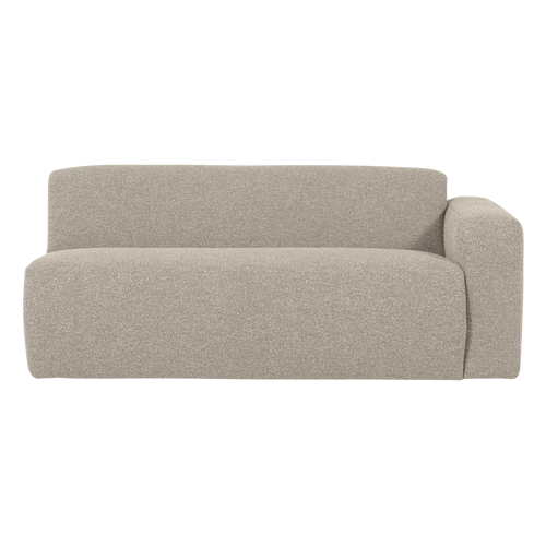WOOOD 2-zits bank arm rechts Mojo Base - Bouclé - Beige - 74x185x97