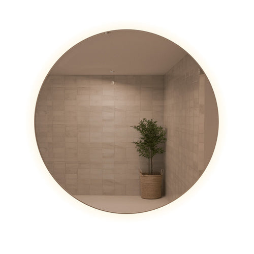 LOMAZOO badkamerspiegel Austin - met LED verlichting & anti condens - rond - 100 cm