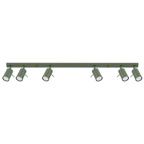 Sollux Lighting Plafondlamp RING 6L olijfgroen - 117x6x17cm