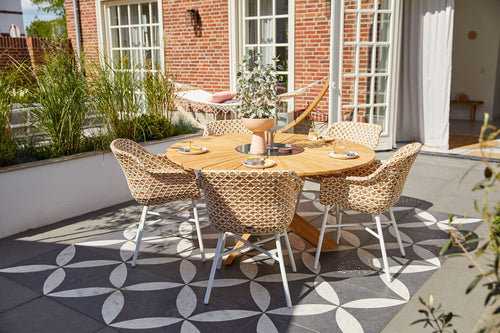 Hartman Tuintafel Provence - Naturel Teakhout - Ø150x76cm - vtwonen shop