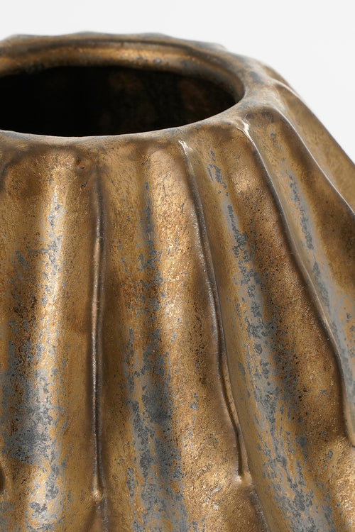 Mica Decorations Altea Vaas - H28 x Ø25 cm - Keramiek - Brons - vtwonen shop