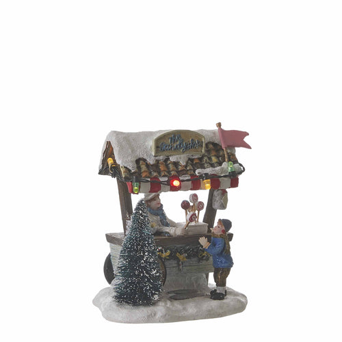 LuVille Kerstdorp Miniatuur Snoepkraampje - L10 x B8 x H10 cm - vtwonen shop
