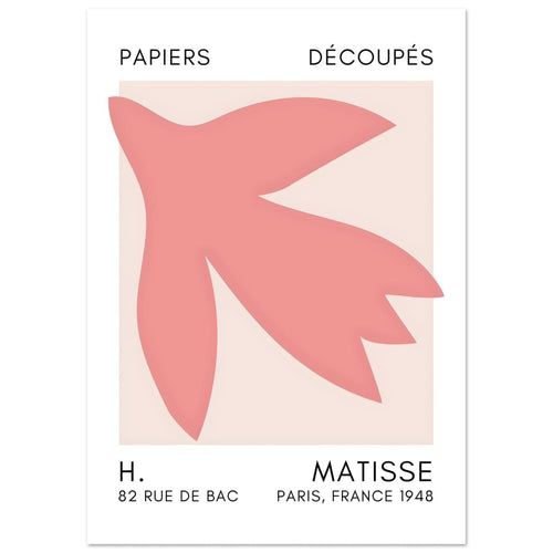 Artfulprints Poster Matisse – Shapes in the air taupe   - A4 21x29.7 cm - Taupe