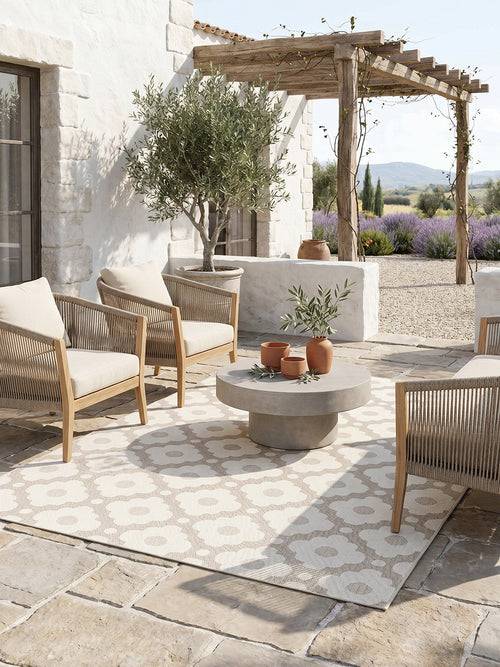 AFK Living vloerkleed Daisy - voor binnen en buiten - beige - 160 x 230 cm