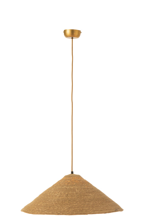 J-Line hanglamp Hoed Moonj - jute - naturel - small - vtwonen shop