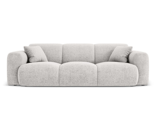 Cosmopolitan Design Bank Nolio 3-zits, chenille, lichtgrijs - 95x235x72cm