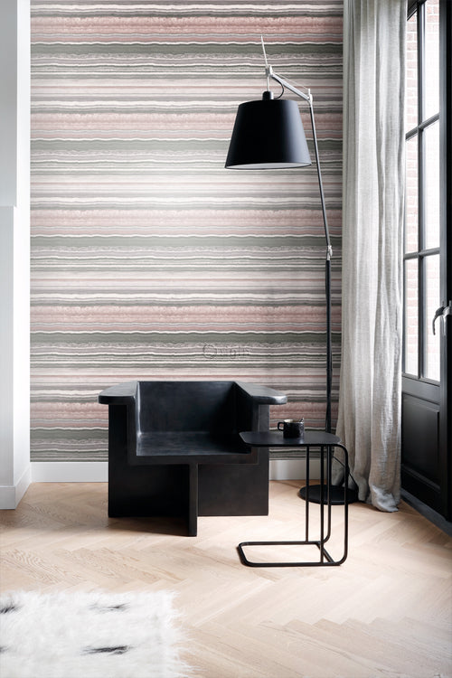 Origin Wallcoverings behang gelaagd marmer steen kwartsroze - 53 cm x 10,05 m - 337237 - vtwonen shop