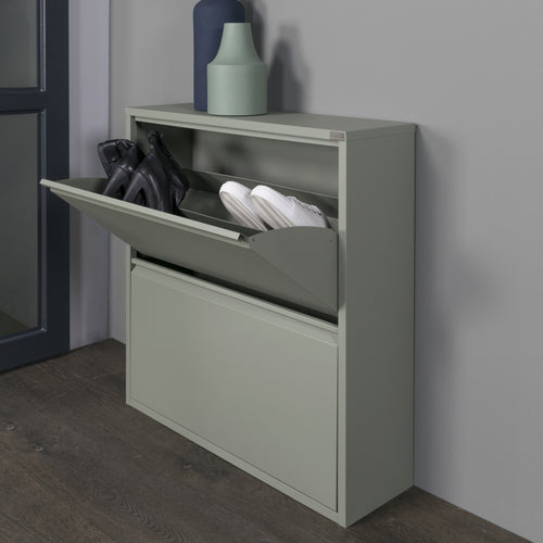 Spinder Design schoenenkast Billy 2 - Dusty Green - 12 paar schoenen - vtwonen shop