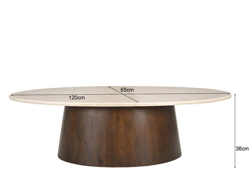 Brix salontafel  Bottecino - 120cm - beige
