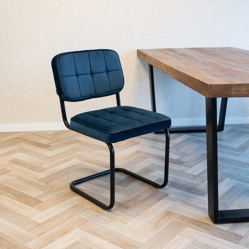 Kick buisframe stoel Ivy - Donkerblauw - vtwonen shop