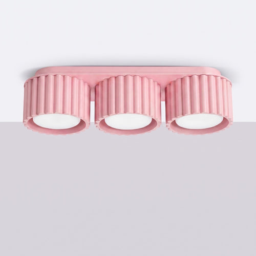 Sollux Lighting Plafondlamp AURA 3 roze Gx53 - 32,5x10x8cm