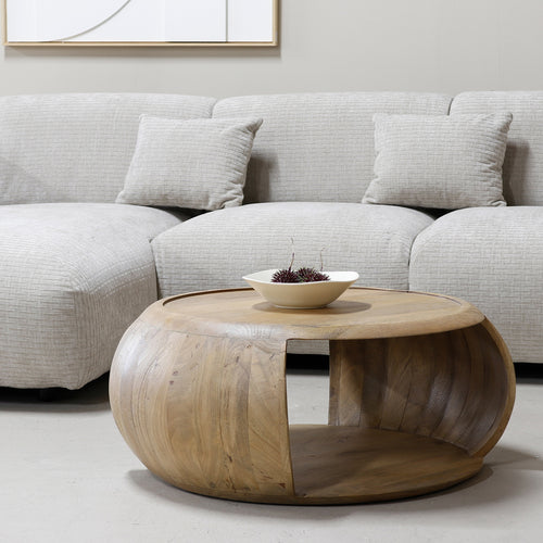 DÉJA Living Salontafel June - Rond - Mangohout - Ø85cm - vtwonen shop