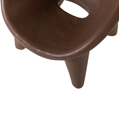 WOOOD loungestoel Orio - Polymeer - Rood/Bruin - 58x62x62