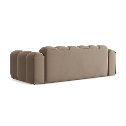 Cosmopolitan Design - Bank Treno 4-zits, flueel cappuccino - 94x240x70cm