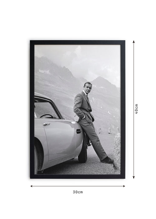 Zwarte lijst met kader 40x30 Sean Connery - vtwonen shop