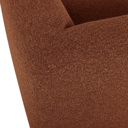WOOOD hoekelement recht Mojo Base - Bouclé - Roestbruin Melange - 74x105x105