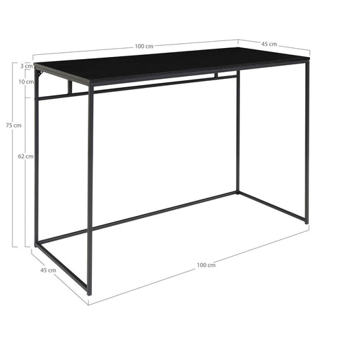 Artichok Karen metalen bureau zwart - 100 x 45 cm - vtwonen shop