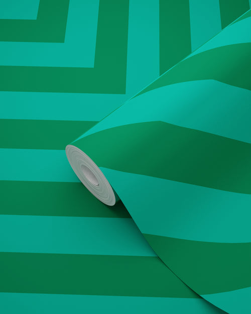 ESTAhome behang chevronpatroon groen - 50 x 900 cm - 131404 - vtwonen shop