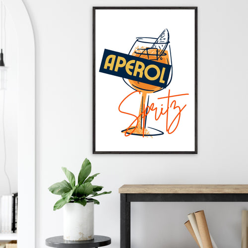 Artfulprints Poster Aperol Spritz - Sketch   - A4 21x29.7 cm - Oranje