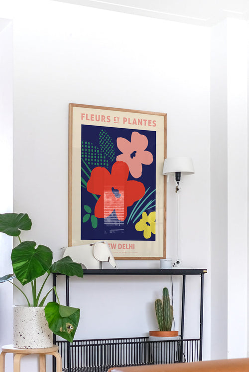 Zoe - Fleurs et Plantes - New Delhi - PSTR studio Kunst Poster - vtwonen shop