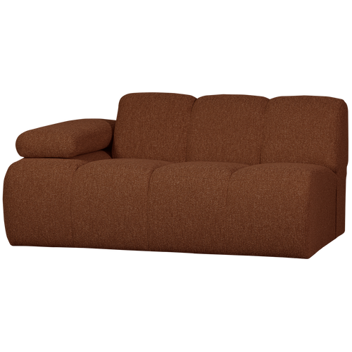 WOOOD 1,5-zits bank met arm links Mojo - Bouclé - Roest Bruin - vtwonen shop