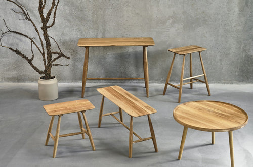 Villa Collection Bodo houten barkruk naturel - 64 cm