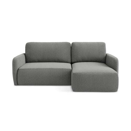 LaMiaSofa hoekbank rechts Corle - textuurstof - grijs - 207x148x86