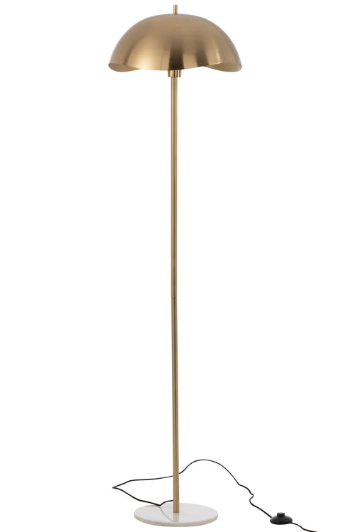 J-Line vloerlamp - metaal/marmer - goud