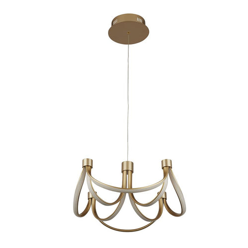 Searchlight Signature 8-armige LED converteerbaar tot half verzonken hanglamp, goud geverfd 2700K