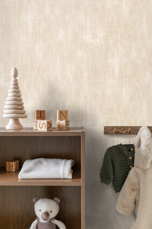 ESTAhome behang betonlook zand beige - 53 cm x 10.05 m - 148765