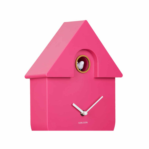 Karlsson wandklok Modern Cuckoo - roze - Ø21.5cm