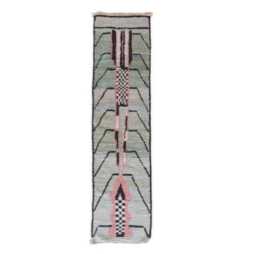 AFK Living vloerkleed Berber - handgemaakt - Wol - 81 x 294 cm