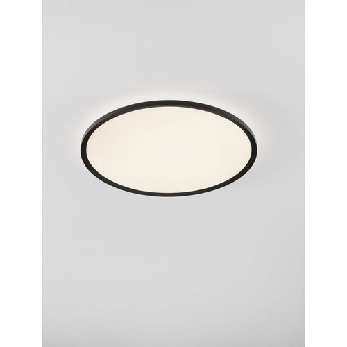 Nova Luce AOTON Geïntegreerde LED-plafondlamp, halfverzonken, zandzwart, Triac dimbaar, 55W, 4661lm, 2700-3000K kleurtemperatuur.