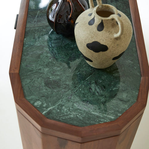 Tikamoon Massief palissander en marmeren buffet 175 cm - Bruin - vtwonen shop