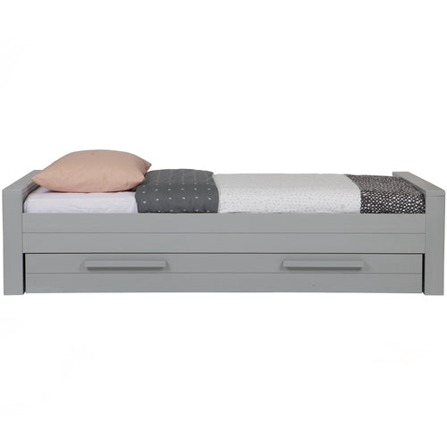 WOOOD bed incl. matras/bedlade Dennis - Betongrijs - Grijs - 53x219x95 - vtwonen shop