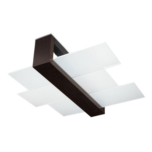 Sollux Lighting Plafondlamp FENIKS 2 wengé - 43x43x12cm