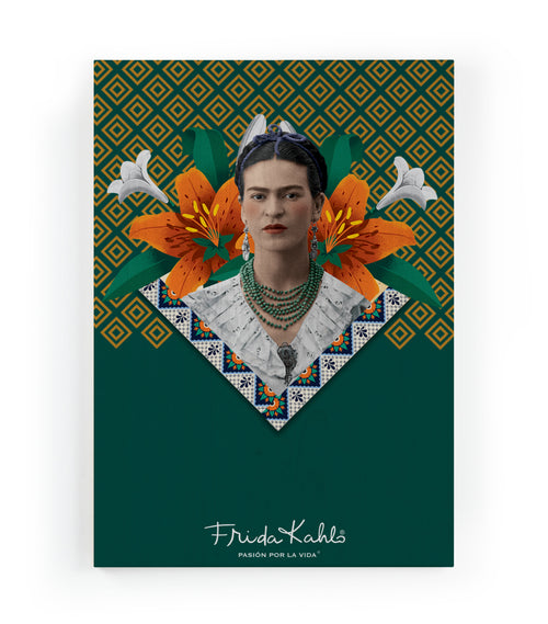 Canvas 60x40 Afdruk Frida Geometrisch