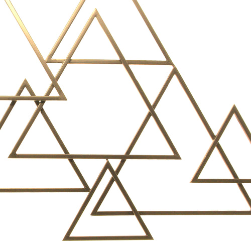Art for the Home Metal Art - Moderne Driehoeken - Goud - 1,11m x 64cm - vtwonen shop